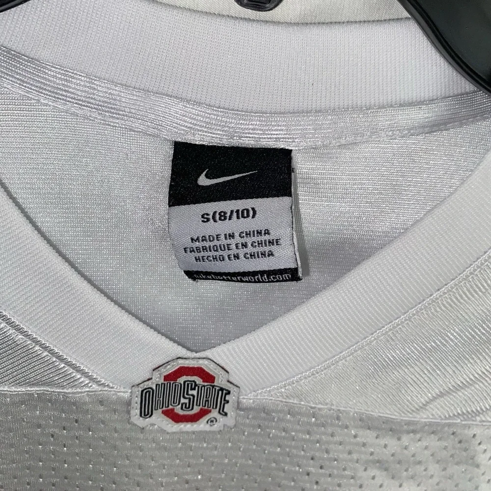 Nike Ohio State Buckeyes #5 Football Jersey White Youth Kids Size Small 8/10